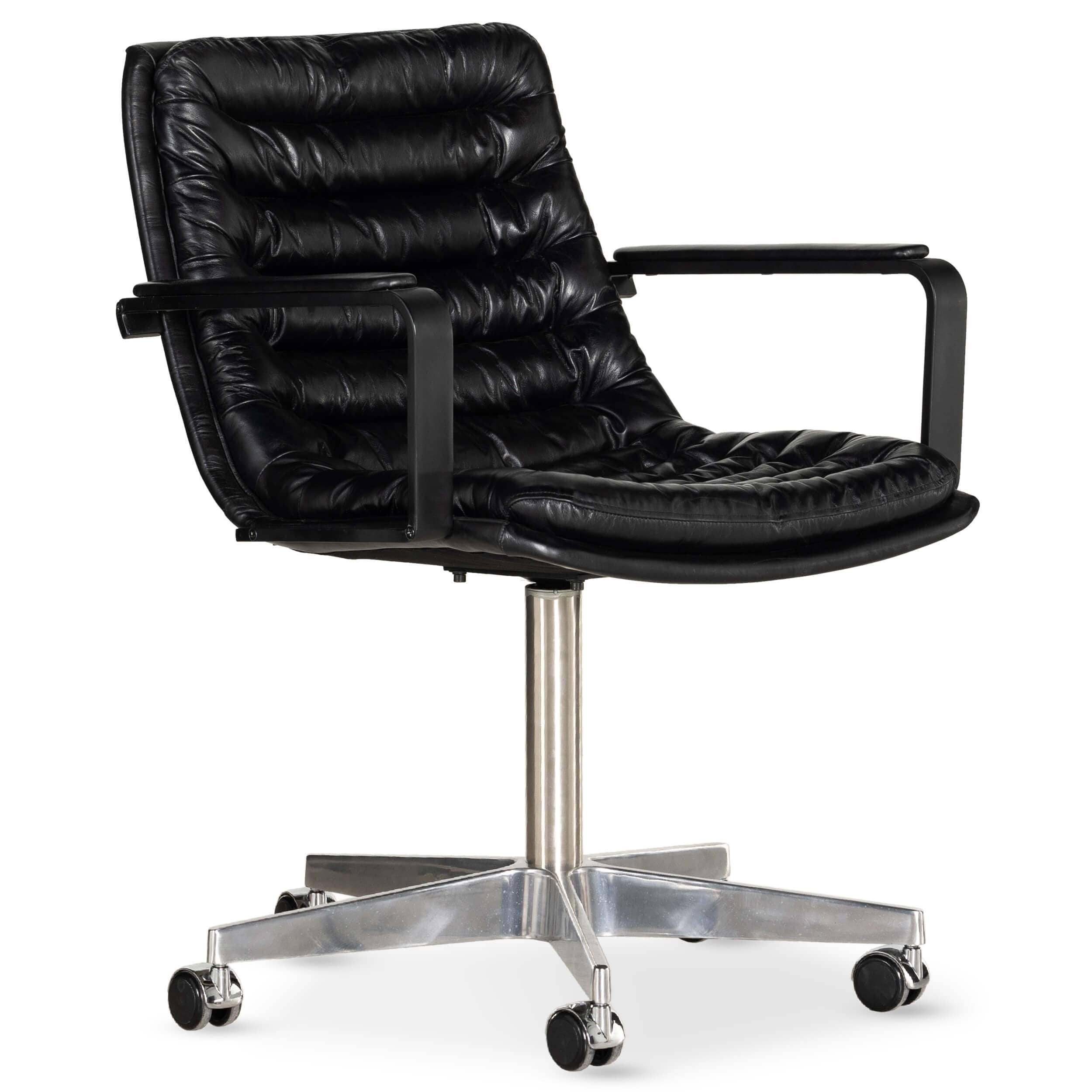 Image of Malibu Arm Desk Chair, Rider Black