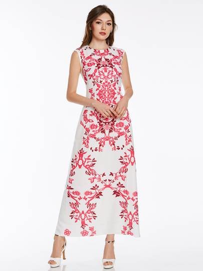 Floral Bohemian Ankle-Length Women's Maxi Dress