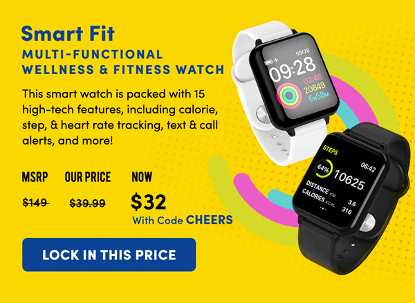 Smart Fit Multi-Functional Wellness & Fitness Watch | Lock In This Price