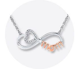 Sterling Silver Mom Infinity Necklace