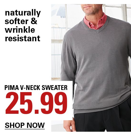 Pima V-Neck Sweater