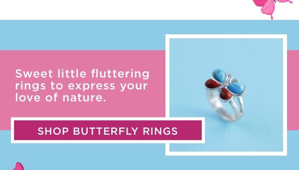 Shop butterfly rings