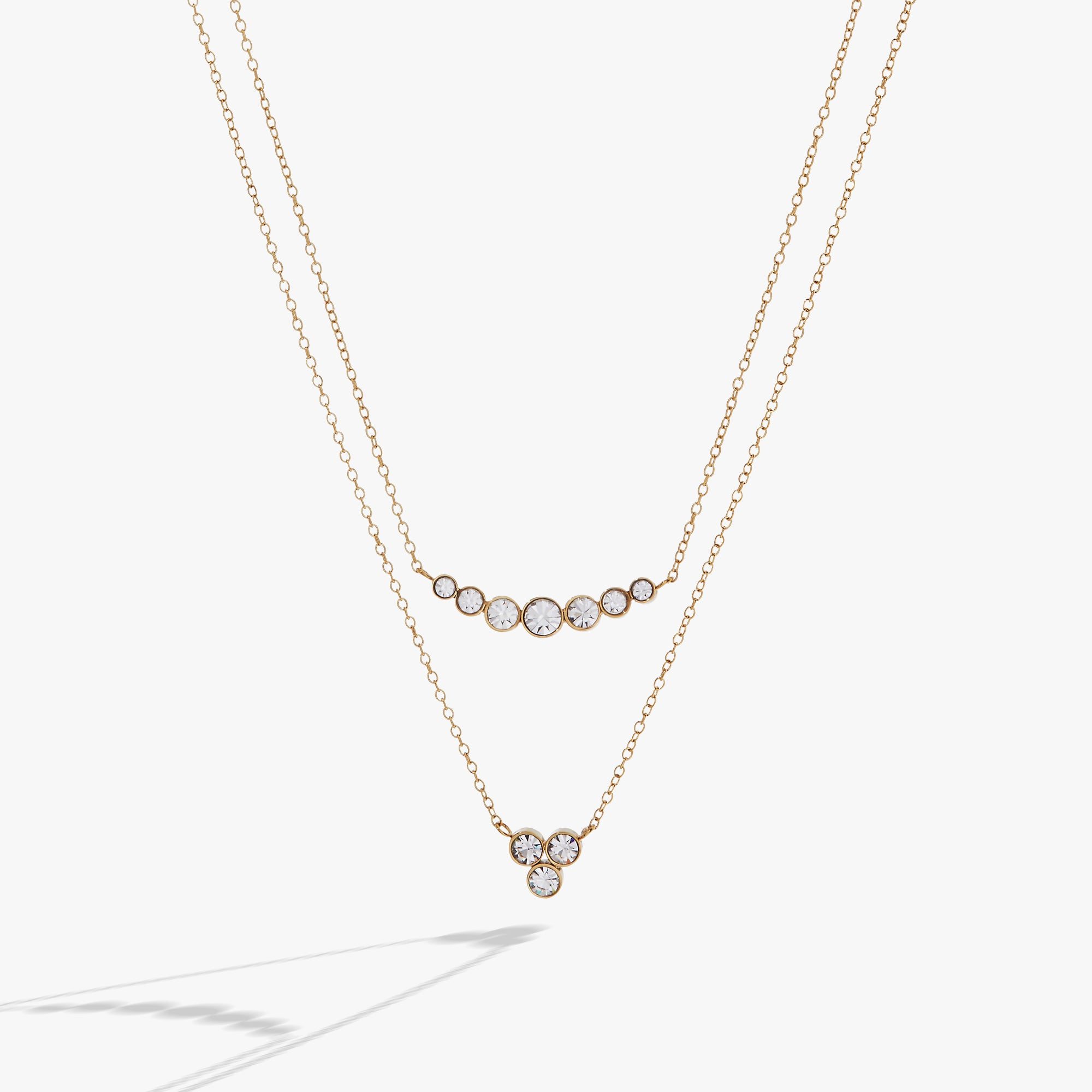 Image of Double-Layer Crystal Necklace