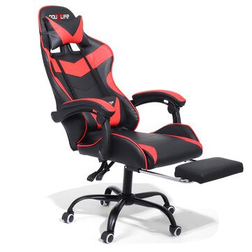 Douxlife® Racing GC-RC02 Gaming Chair Ergonomic Design 150°Reclining Thick Padded Back Integrated Armrest Restractable Footrest for Home Office