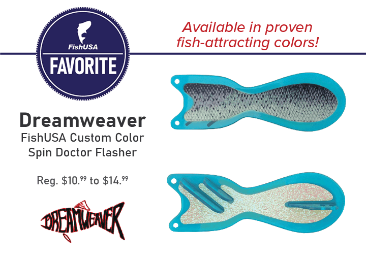 Dreamweaver FishUSA Custom Color Spin Doctor Flasher
