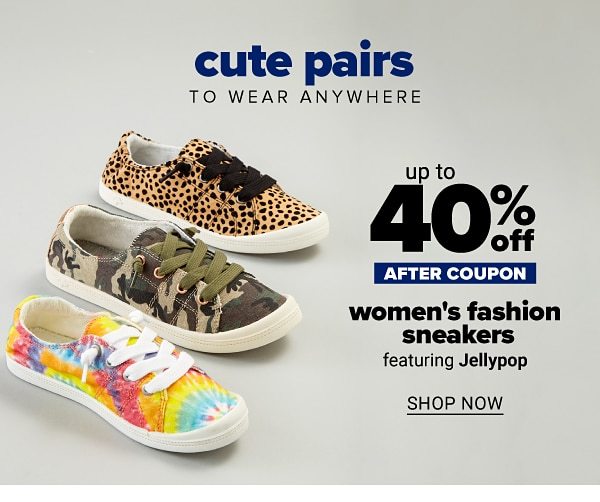 Cute pairs to wear anywhere - Up to 50% off women's fashion sneakers after coupon, featuring Jellypop. Shop Now.