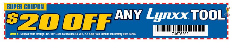 $20 off Lynxx Items