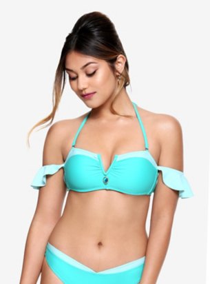 Aladdin Jasmine Off-The-Shoulder Swim Top