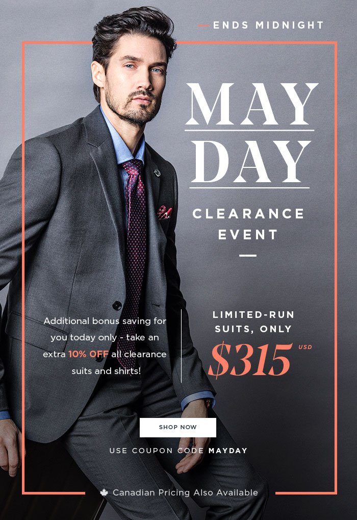  MAY DAY CLEARANCE EVENT [SHOP NOW]