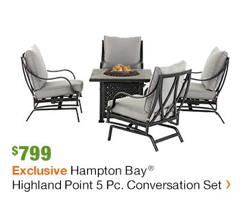 $799 HAMPTON BAY HIGHLAND POINT 5 PC.