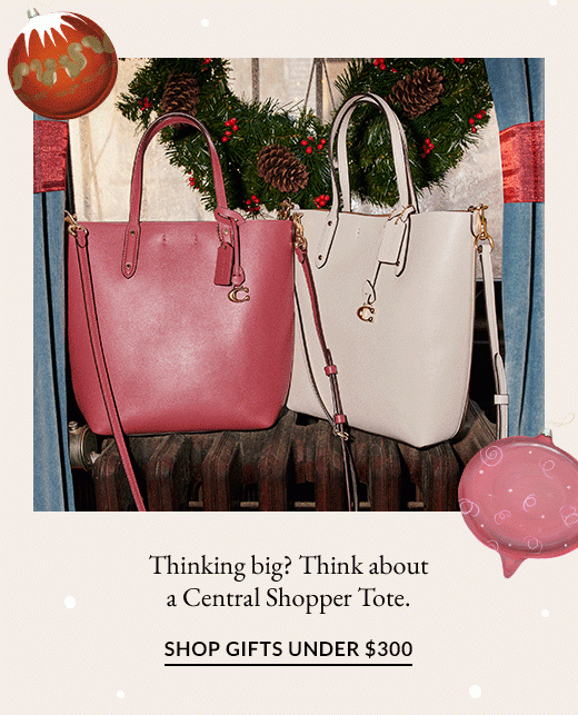 Thinking big? Think about a Central Shopper Tote. SHOP GIFTS UNDER $300.