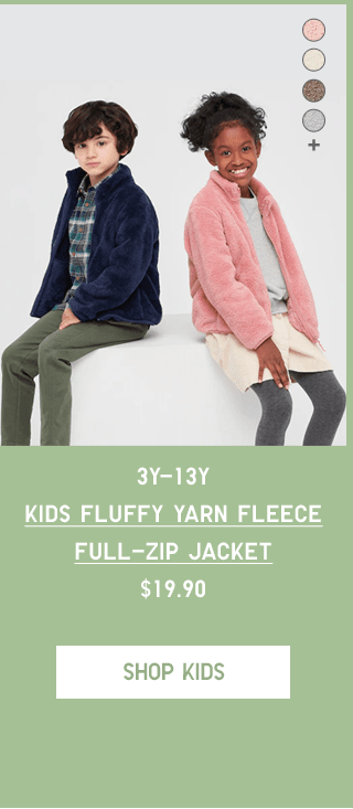 PDP7 - KIDS FLUFFY YARN FLEECE FULL-ZIP JACKET