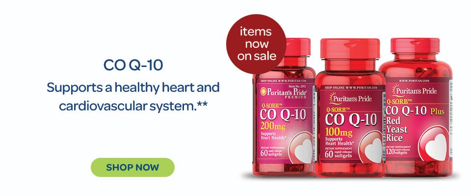 Items now on sale: Co Q-10 supports a healthy heart and cardiovascular system.** Shop now.