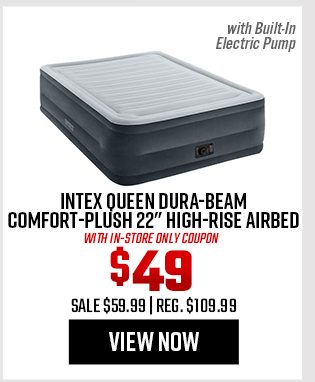 Intex Queen Dura-Beam Comfort-Plush 22” High-Rise Airbed 