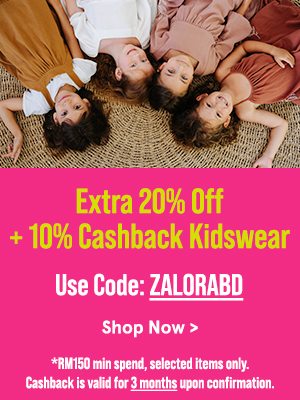 Extra 20% Off + 10% Cashback on Kidswear
