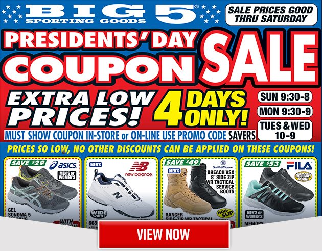 big 5 shoes coupons