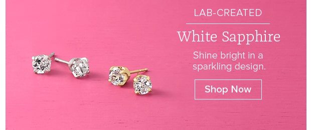 LAB-CREATED White Sapphire - Shine bright in a sparkling design. Shop Now