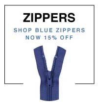 SHOP BLUE ZIPPERS NOW 15% OFF