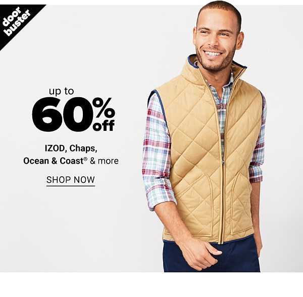 Up to 60% off IZOD, CHaps, Ocean & Coast and more - Shop Now