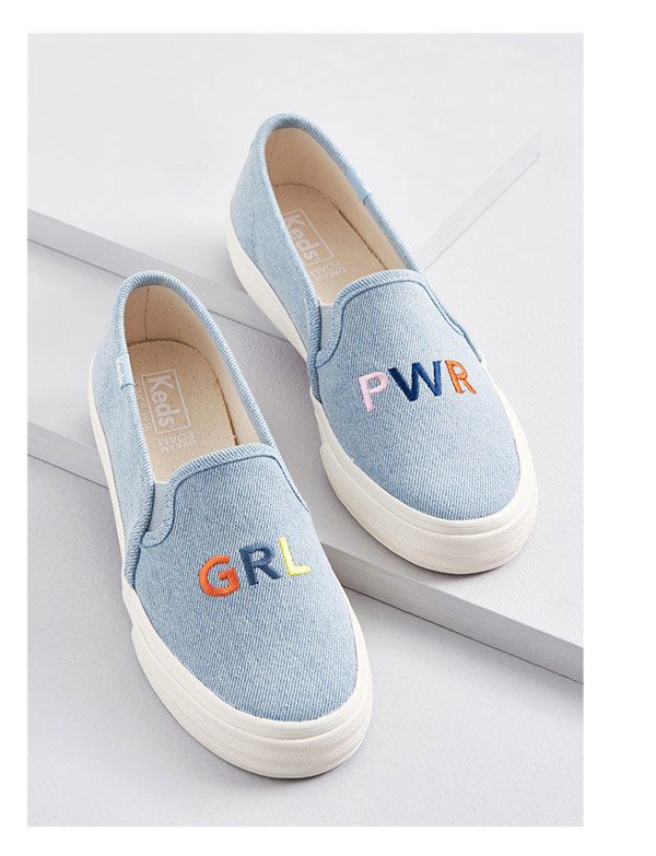 GRL PWR Embroidered Slip-On Sneaker