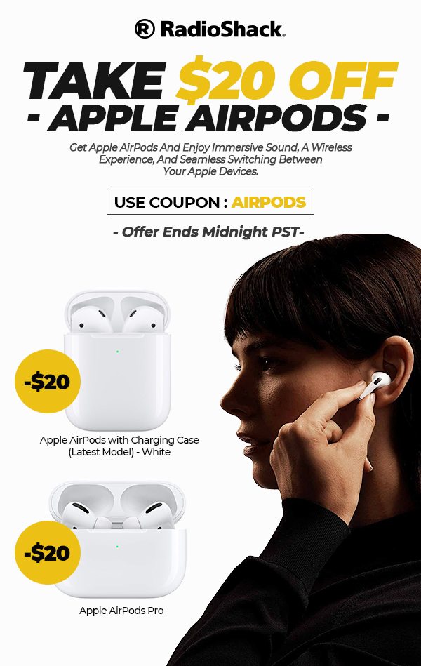 Take $20 OFF Apple Airpods