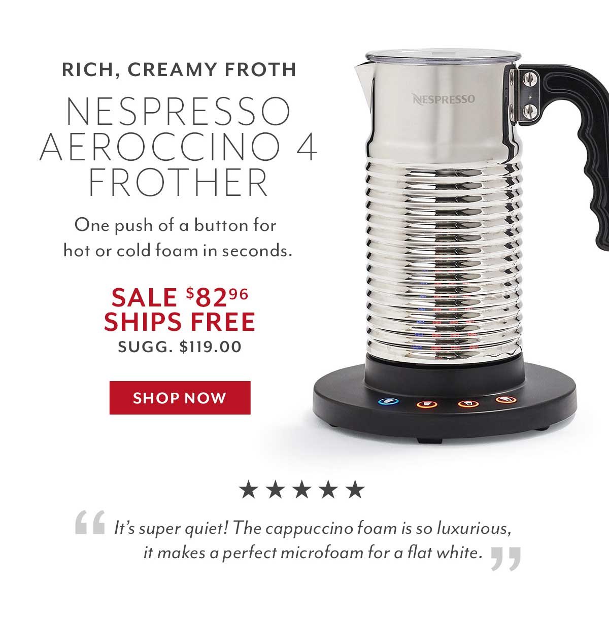 Nespresso Aeroccino 4 Milk Frother