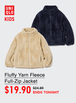 PDP9 - KIDS FLUFFY YARN FLEECE FULL ZIP JACKET