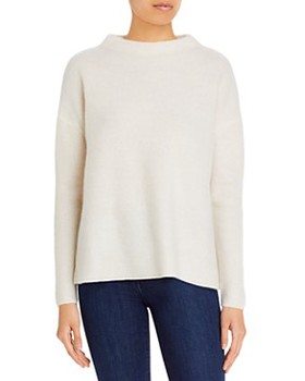 Mock Neck Brushed Cashmere Sweater - Exclusive 