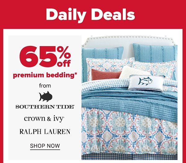 Daily Deals - 65% off premium bedding. Shop Now.
