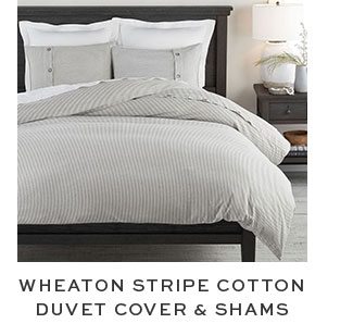 Wheaton Stripe Cotton Duvet Cover & Shams