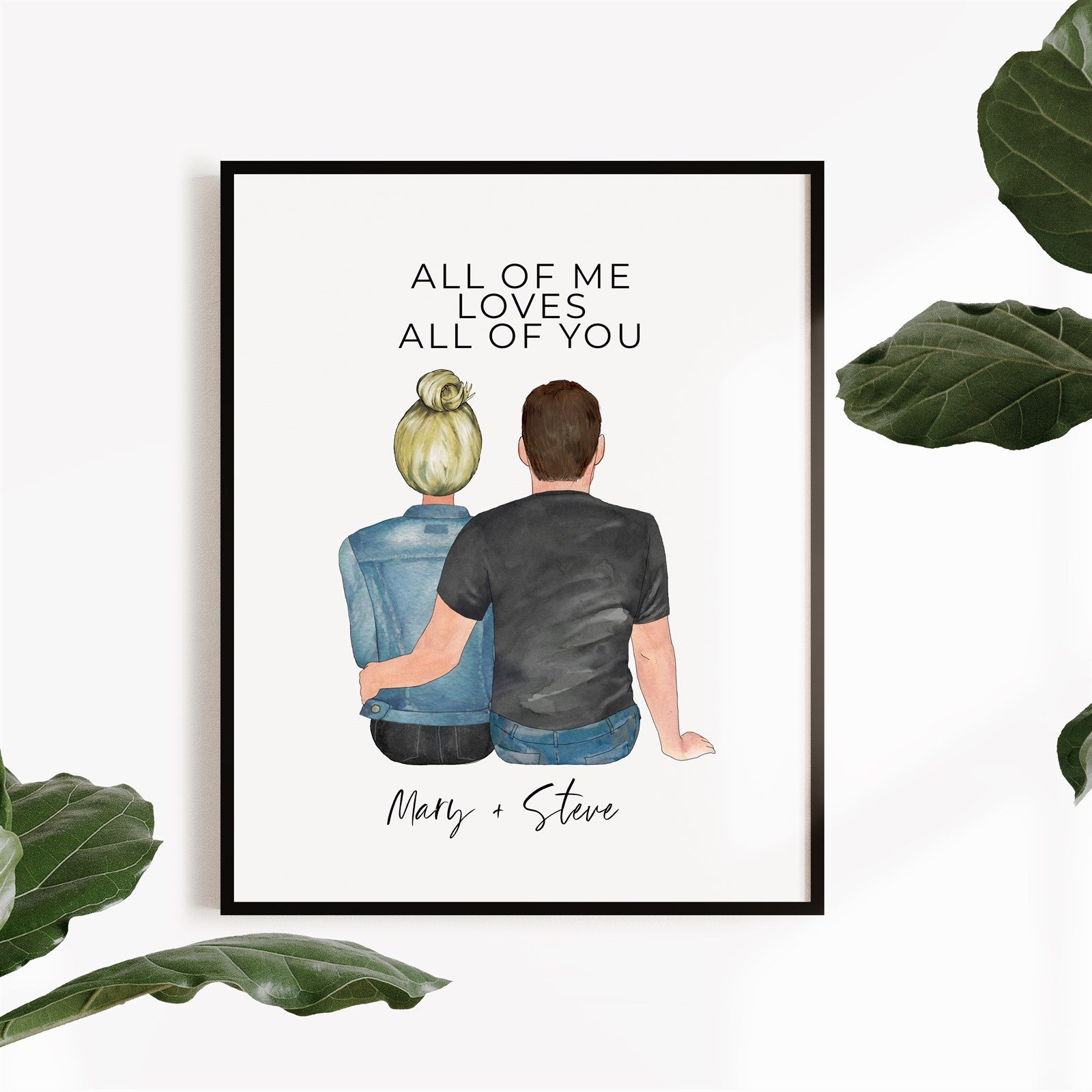 Personalized Couples Art Print