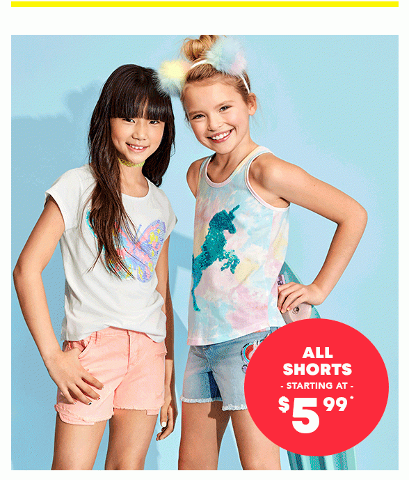 All Shorts Starting at $6.99
