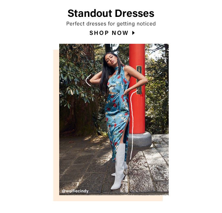 Standout Dresses. Perfect dresses for getting noticed. Shop Now.