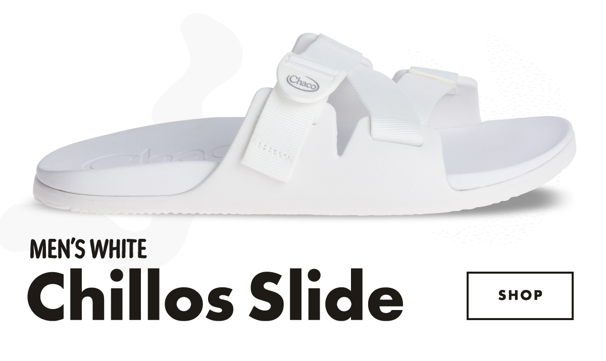 MEN'S WHITE CHILLO SLIDE - SHOP