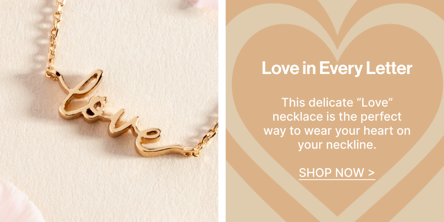 Love in Every Letter | Love Script Chain Necklace | SHOP NOW