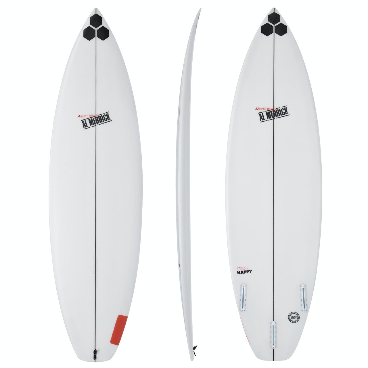 Channel Islands Two Happy Futures Thruster Surfboard - Clear