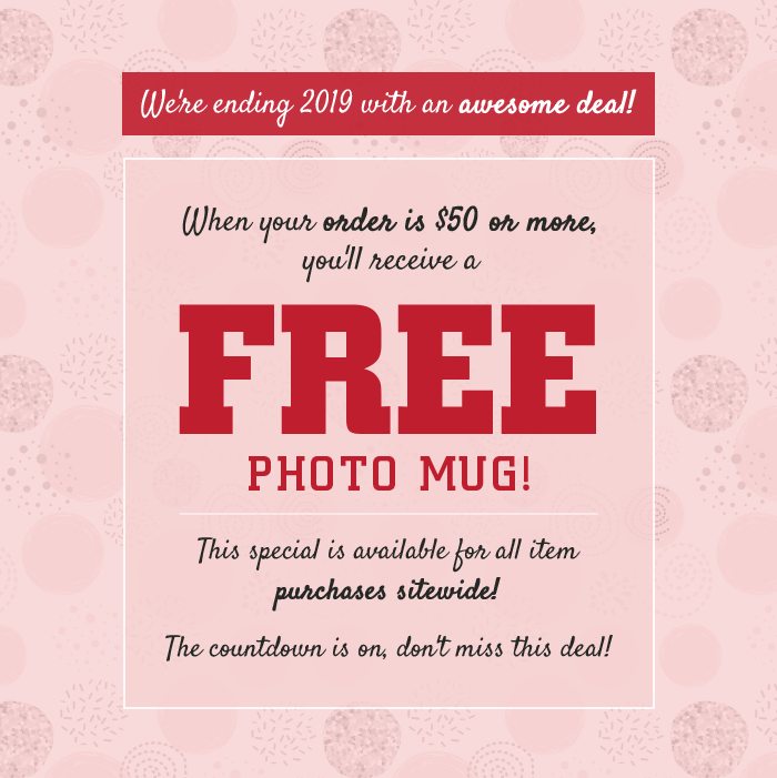 Ring in the New Year with a personalized photo mug!