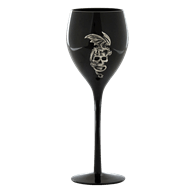 Dragon On Skull Wine Glass