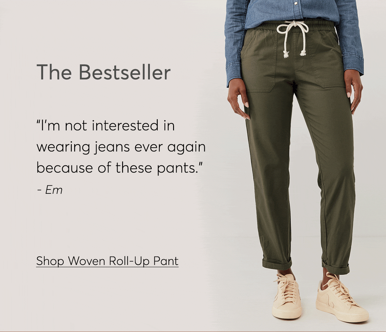 The Bestseller. Shop Woven Roll-Up Pant