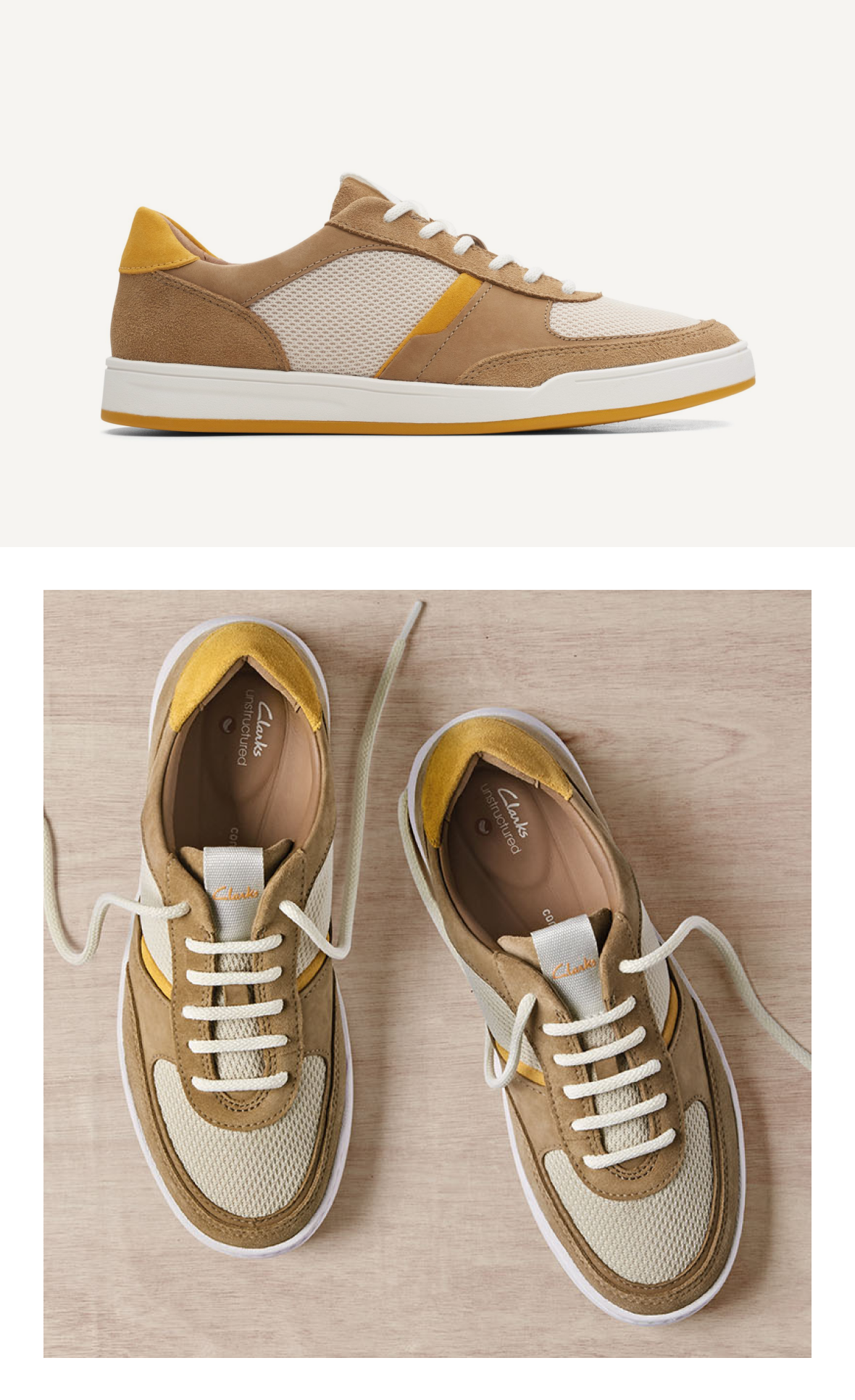 mens trainer Bizby Lace in sark sand combi links to product page