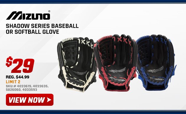 Mizuno Shadow Series Baseball or Softball Glove