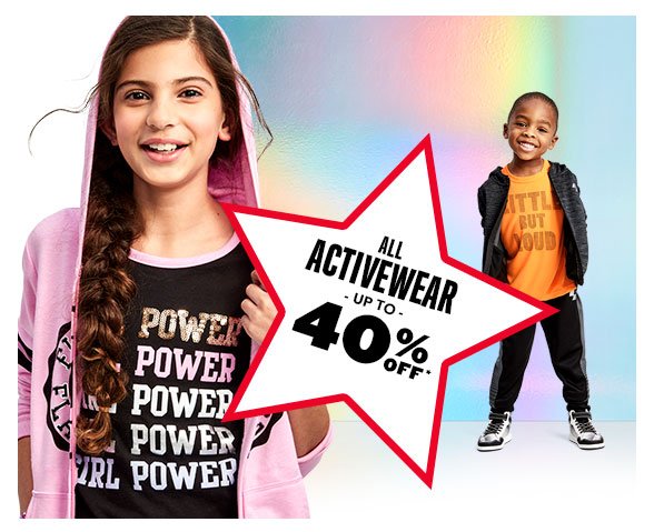 All Activewear Up to 40% Off