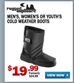 RUGGED EXPOSURE MEN'S, WOMEN'S OR YOUTH'S COLD WEATHER BOOTS