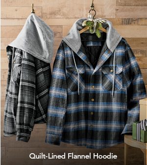 Quilt-lined Flanned Hoodie 