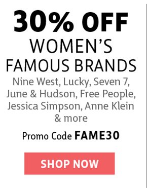 30% women's famous brands