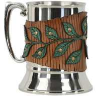 Woodland Vine Tankard with Leather Wrap