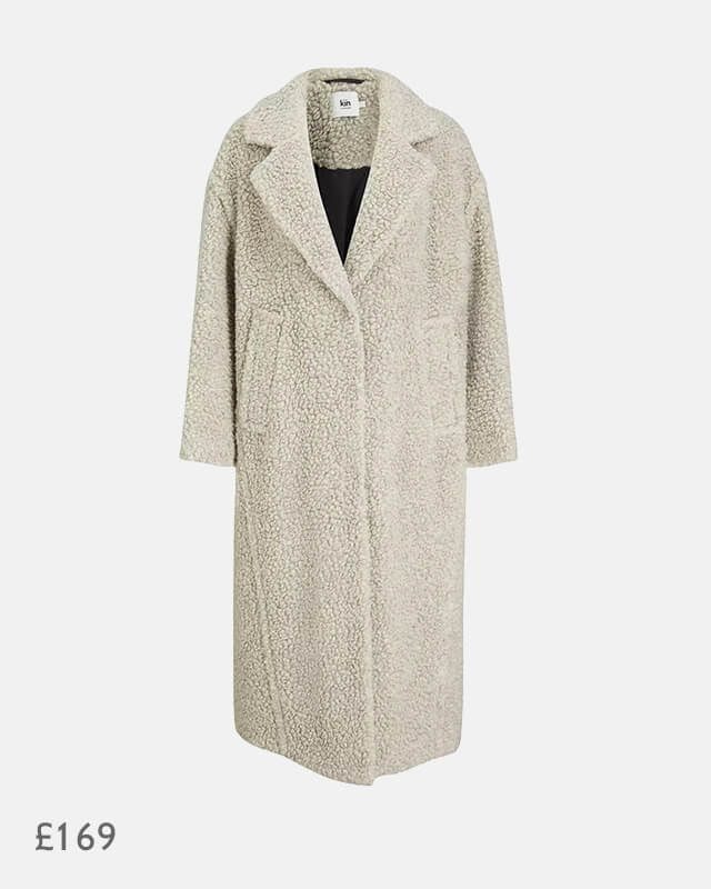Kin Textured Cocoon Coat, £169