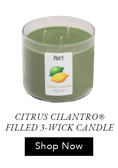 Pier 1 Citrus Cilantro® Filled 3-Wick Candle