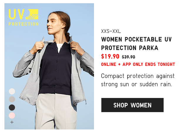 PDP1 - WOMEN POCKETABLE UV PROTECTION PARKA