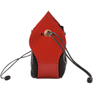 Leather Medieval Purse with Red Trim